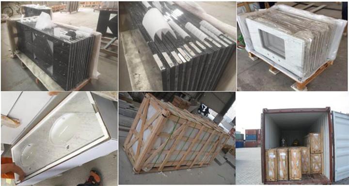 black and white granite kitchen countertops packing and loading