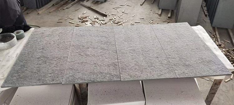 a black basalt flamed finish tiles