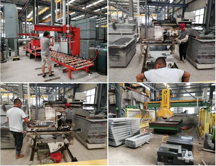 black and white granite production process