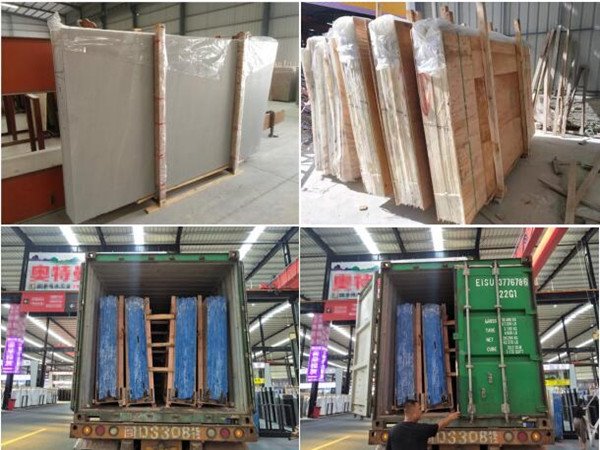 antique marble  slab packing loading