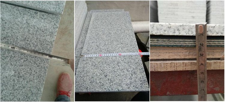 honed black granite  tiles inspection