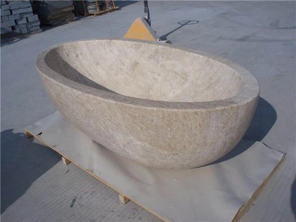 travertine stone bathtub