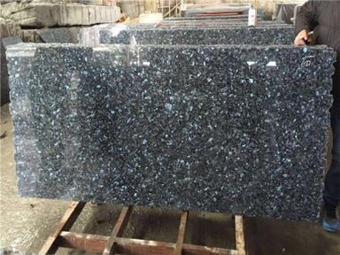 Син перлен гранит