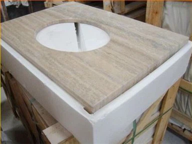 Сребърен плот от травертин