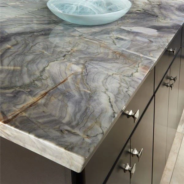 blue and white marble countertops for kitchen