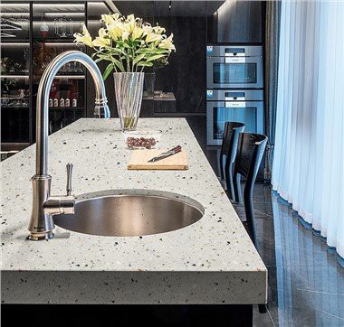 Подова настилка за баня с плочки Terrazzo