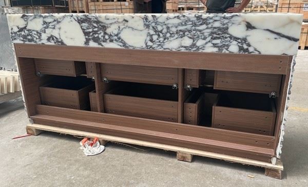 Calacatta Viola Marble Cabinets