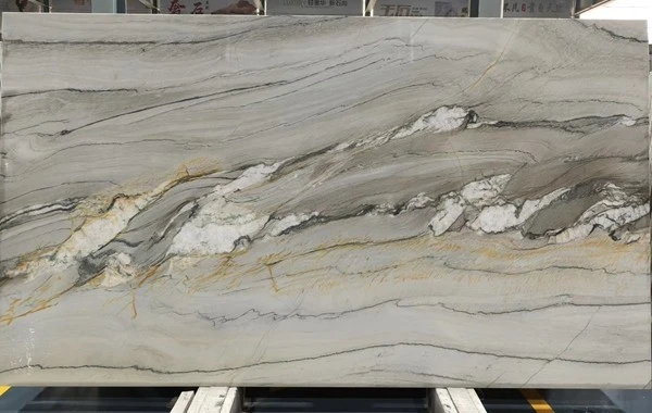White Macaubas Fantasy Quartzite Slabs