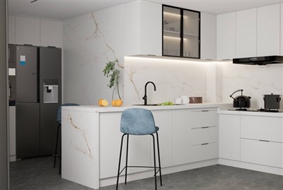Плот от синтерован камък Calacatta Gold