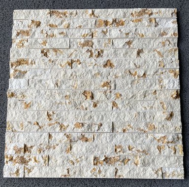 Жълт варовик подреден стенен камък