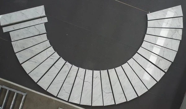 Statuario Venato Marble Staircase
